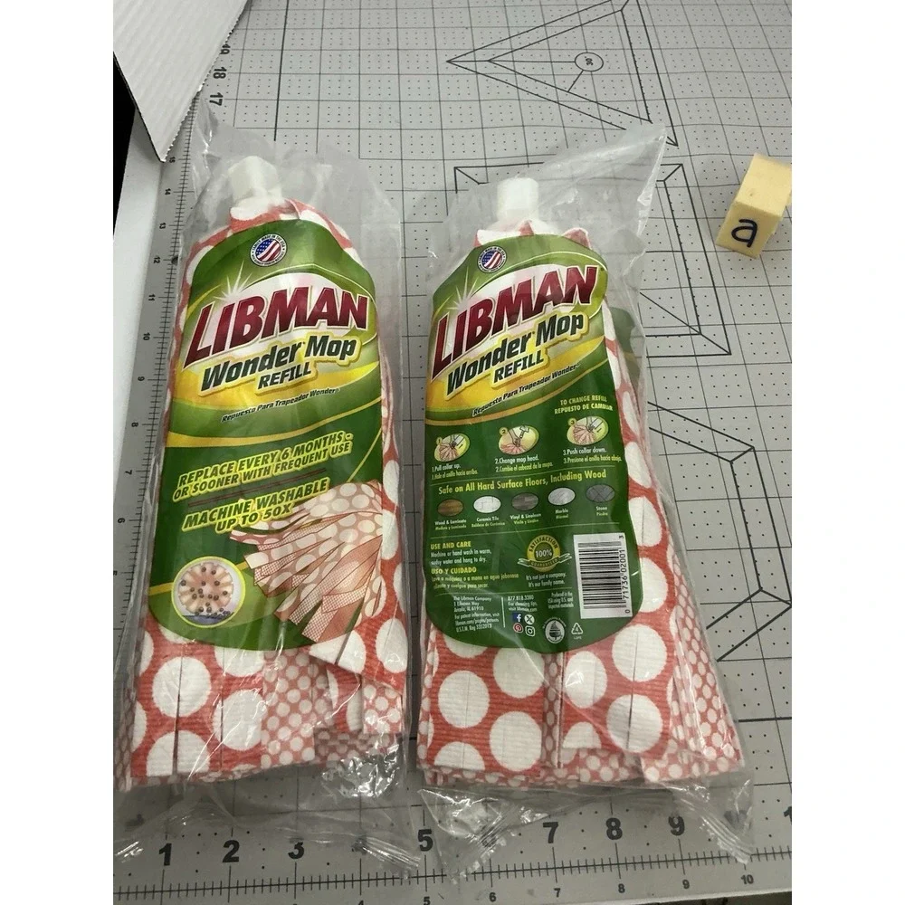 2.  LIBMAN Wonder Mop Refill Machine Washable Brand New 10